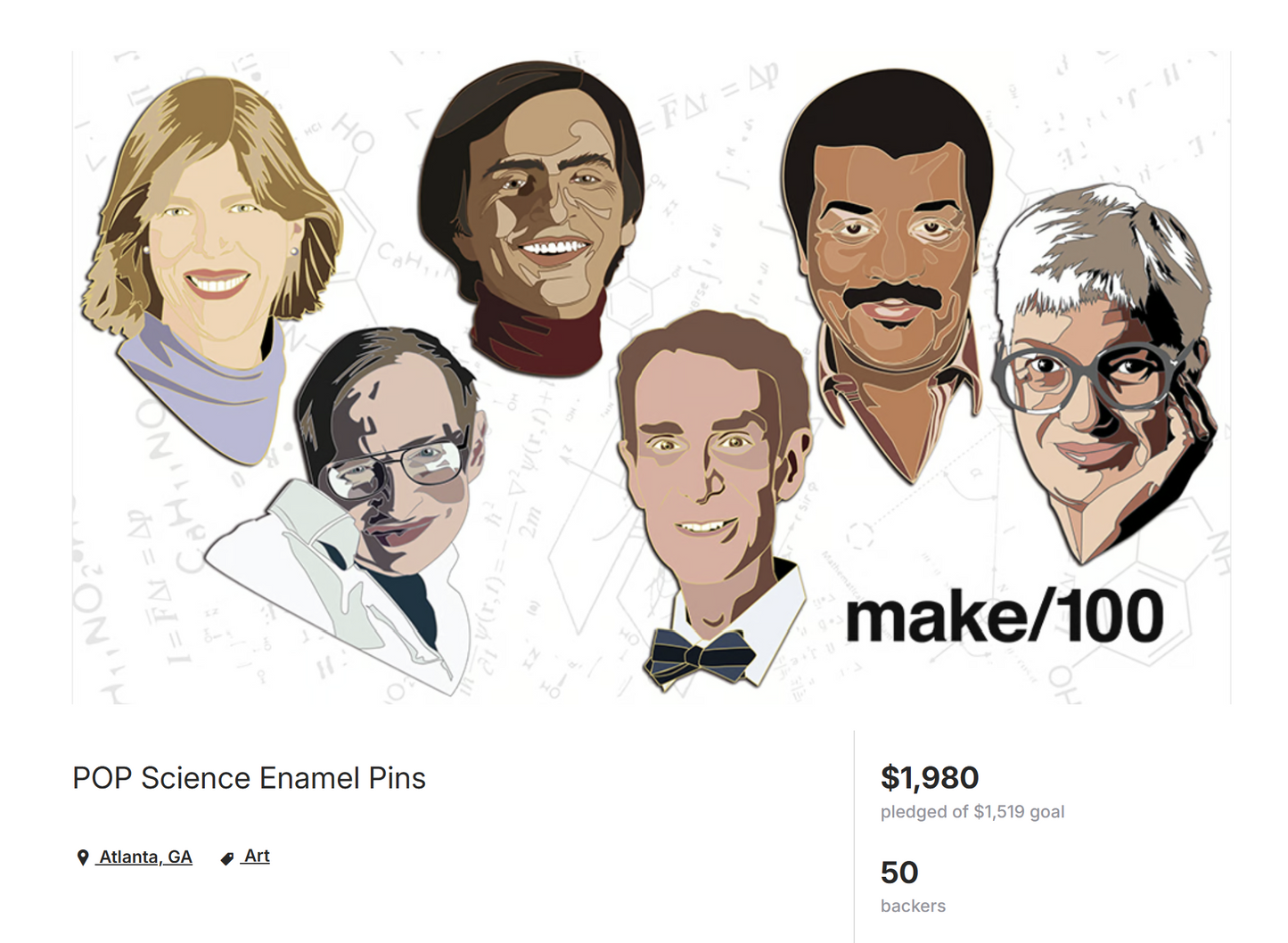 Pop Science Enamel Pins