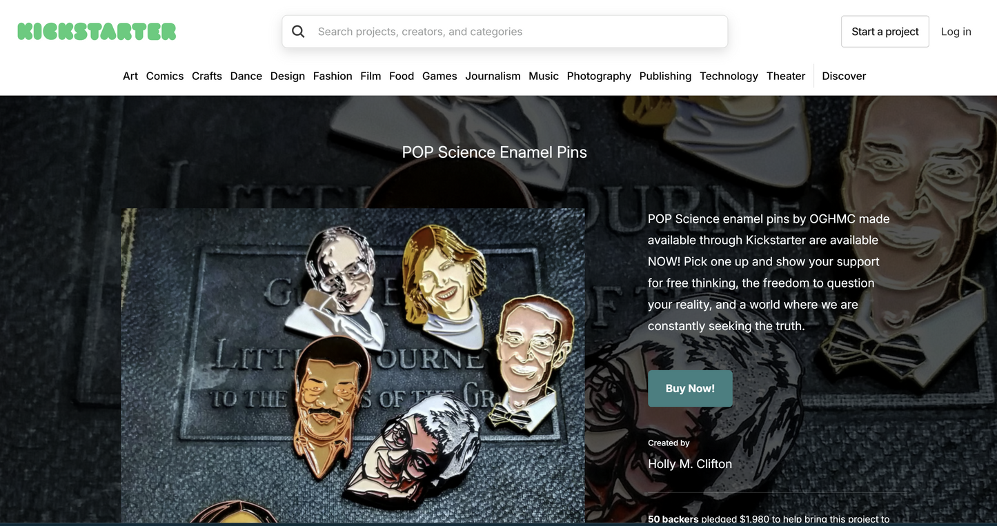 Pop Science Enamel Pins