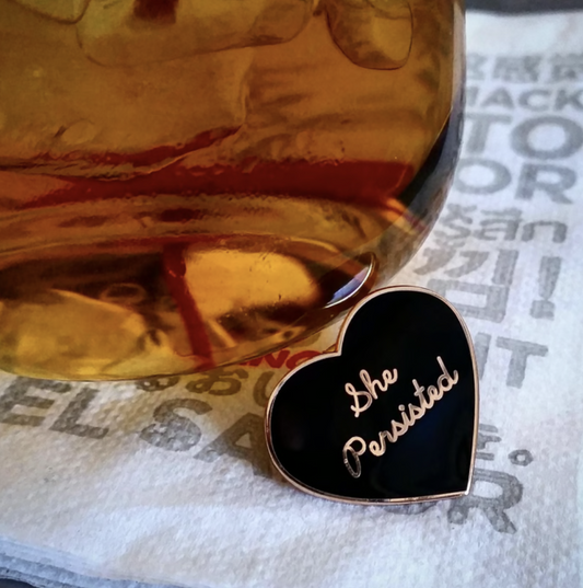 She Persisted Enamel Pin Black Variations
